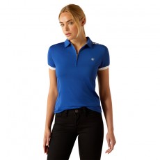 Ariat Womens Bandera T 1/4 Zip Polo (Sodalite Bluet)