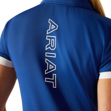 Ariat Womens Bandera T 1/4 Zip Polo (Sodalite Bluet)