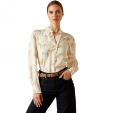Ariat Women's Cricklade Blouse (Watercolour Horse Print)