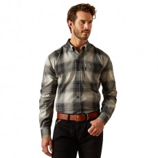 Ariat Men's Clement Shirt (Grey Ombre Plaid)