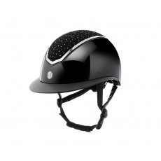 EQx Kylo Riding Helmet Wide Peak Peak (Black Gloss Crystal/Chrome) EQx Kylo Riding Helmet Wide Peak Peak (Black Gloss Crystal/Chrome)