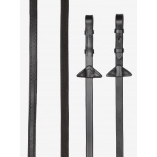 LeMieux Half Rubber Reins (Brown/Silver)