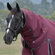 Weatherbeeta ComfiTec Essential Turnout Neck Cover 220g (Burgundy/Navy)