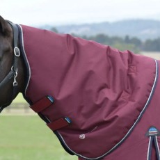 Weatherbeeta ComfiTec Essential Turnout Neck Cover 220g (Burgundy/Navy)