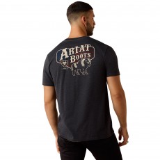 Ariat Mens American Bison Short Sleeve T Shirt (Charcoal Heather) Ariat Mens American Bison Short Sleeve T Shirt (Charcoal Heather)