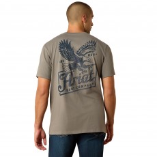 Ariat Mens Paintriot Short Sleeve T Shirt (Smoked Pearl)