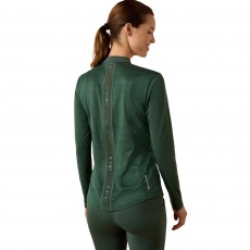 Ariat Womens Breathe 1/2 Zip Long Sleeve Baselayer (Monstera)