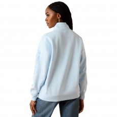 Ariat Womens Foundation Logo 1/2 Zip Sweatshirt (Nantucket Breeze)