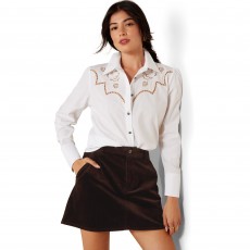 Ariat Womens Lattice Long Sleeve Shirt (White) Ariat Womens Lattice Long Sleeve Shirt (White)