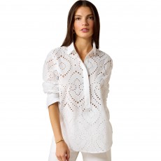 Ariat Womens Millington Longsleeve Blouse (White) Ariat Womens Millington Longsleeve Blouse (White)