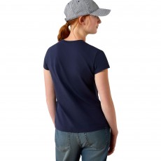 Ariat Youth Vertical Logo Short Sleeve T Shirt (Team Navy/Red) Ariat Youth Vertical Logo Short Sleeve T Shirt (Team Navy/Red)