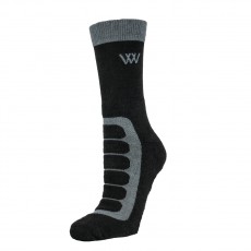 Woof Wear Short Bamboo Tech Riding Sock (Black/Grey)