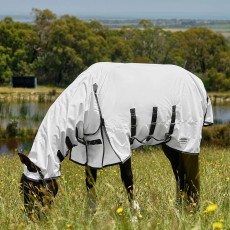 Weatherbeeta ComFiTec Sweet Itch Shield Fly Sheet Combo (White/Charcoal)