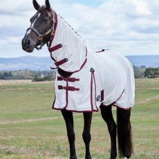 Weatherbeeta ComFiTec Essential Fly Sheet Combo (White/Burgundy)