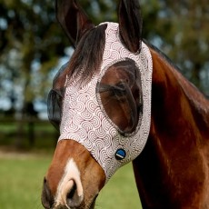 Weatherbeeta ComFiTec Deluxe Stretch Fly Mask With Ears (White/Burgundy Bit Print) Weatherbeeta ComFiTec Deluxe Stretch Fly Mask With Ears (White/Burgundy Bit Print)