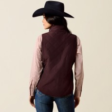 Ariat Womens Dilon 2.0 Reversible Insulated Vest (Chocolate Plum/Lakeside Southwest)