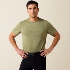 Ariat Mens The Logo Short Sleeve T Shirt (Oil Green) Ariat Mens The Logo Short Sleeve T Shirt (Oil Green)