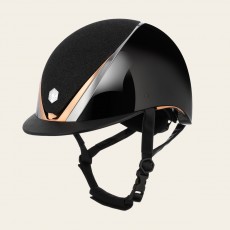 Eqx Hyda Riding Helmet Standard Peak (Black Gloss/Rose Gold Sparkly)