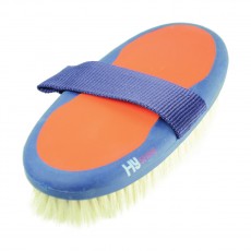 HySHINE Pro Groom Goat Hair Body Brush (Navy/Red)