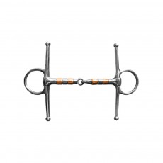 JHL Pro Steel Copper Roller Full Cheek Jointed Snaffle