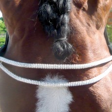 JHL Rolled Diamante Browband (Brown)
