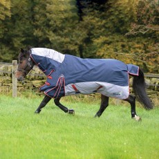 Masta Fieldmasta 200g Fixed Neck Turnout Rug (Navy/Grey)