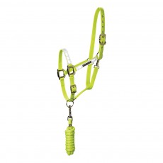 Harry Hall Hi Viz Headcollar and Leadrope (Yellow)