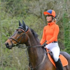 Woof Wear Ladies Performance Riding Shirt (Orange)