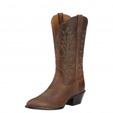 Ariat Women's Heritage R Toe Western Boots (Distressed Brown)