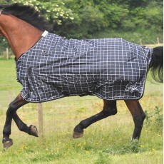 Mark Todd Lightweight Turnout Rug (Black & Grey Plaid)