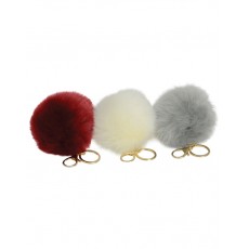 Green House Fluffy Pom Pom Key Ring Green House Fluffy Pom Pom Key Ring