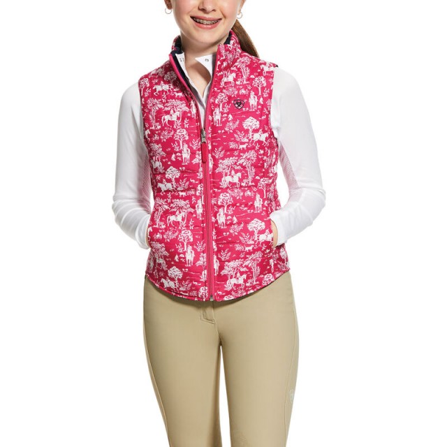 Ariat Girl's Emma Reversible Insulated Vest (Beet Pink Toile)