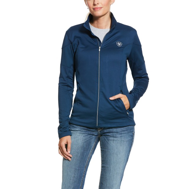 Ariat Women's Tolt Full Zip Sweatshirt (Deep Petroleum)