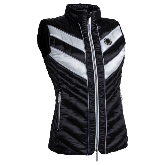 Equisafety Adults Azar Quilted Gilet (White/Black)