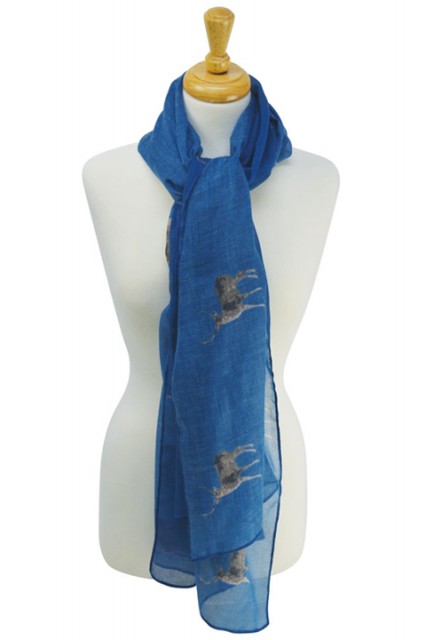 HyFASHION Stag Print Scarf (Blue)