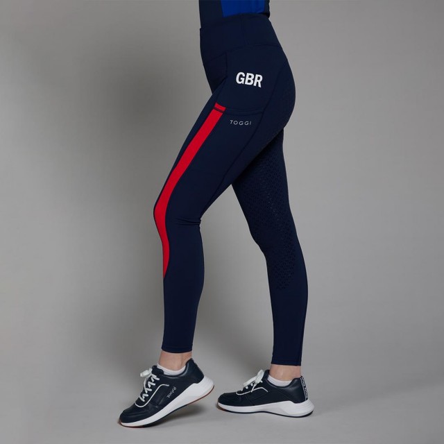 Toggi GBR Women's Sculptor Full Seat Riding Tights (Navy)
