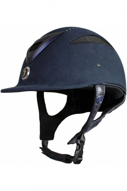 Gatehouse (Ex Display) Conquest MKII Riding Hat (Suedette Crystal Navy)