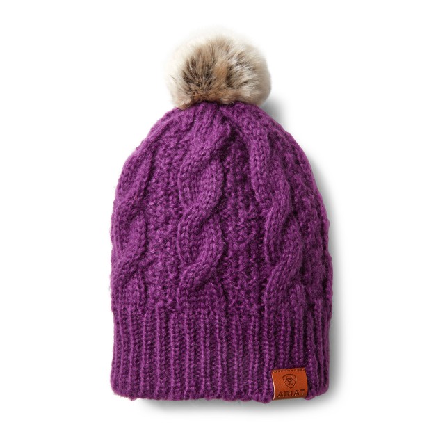 Ariat Cable Beanie (Imperial Violet)