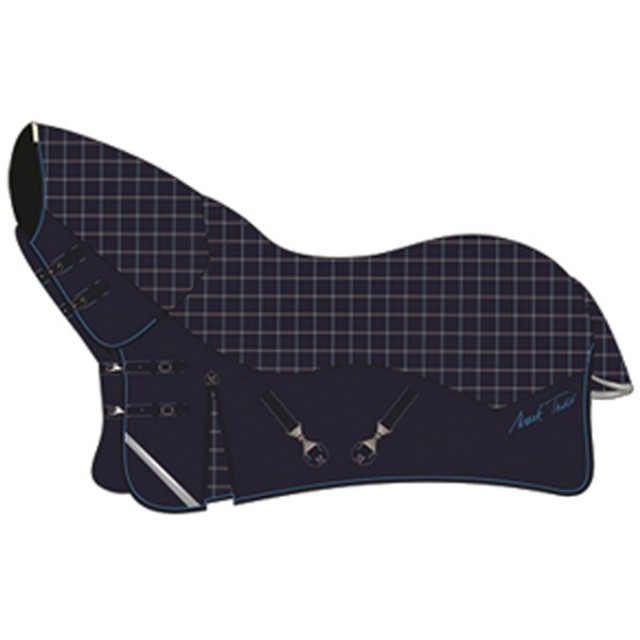 Mark Todd Lightweight Combo Turnout Rug 100gm (Navy/Beige/Ro Old