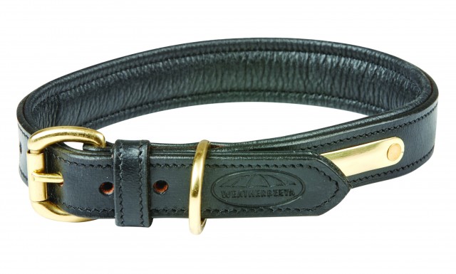 Weatherbeeta Padded Leather Dog Collar (Black)