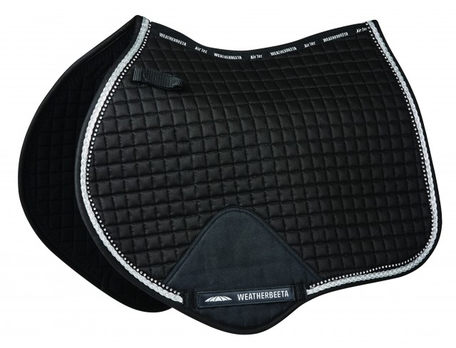 Weatherbeeta Prime Bling Jump Shaped Saddle Pad (Black)