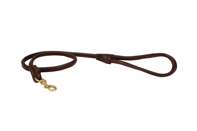 Weatherbeeta Rolled Leather Dog Lead (Brown)