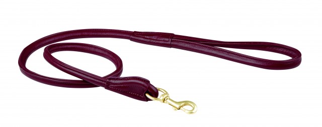 Weatherbeeta Rolled Leather Dog Lead (Maroon)