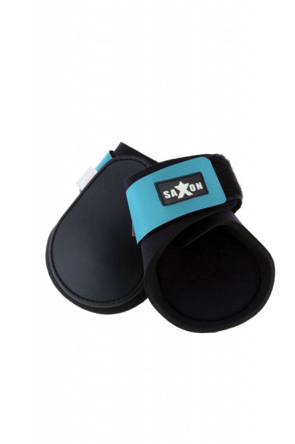 Saxon Contoured Fetlock Boots (Black/Blue)