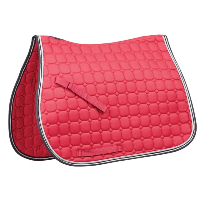 Saxon Coordinate Quilted All Purpose Saddle Pad (Pink/Navy/White)