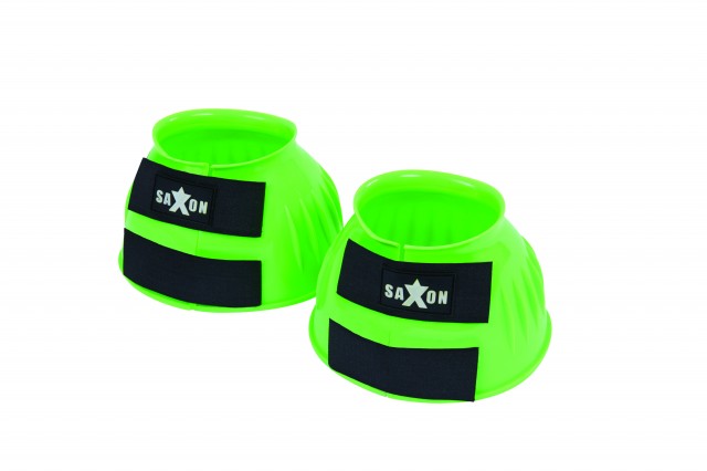 Saxon Double Tape PVC Ribbed Bell Boots (Lime Green)