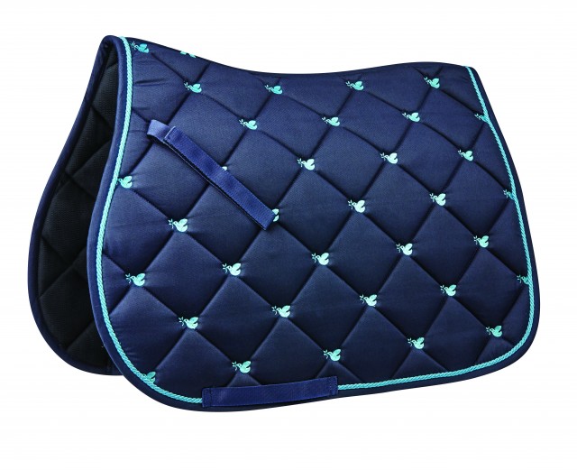 Saxon Dove All Purpose Saddle Pad (Navy/Light Blue) Old Dairy Saddlery