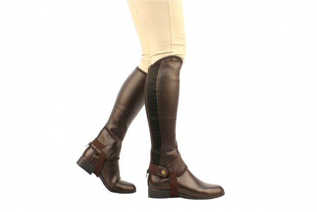 Saxon Equileather Half Chaps (Brown)