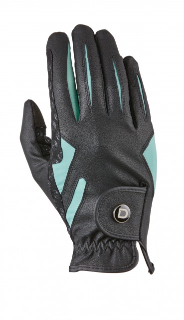 Dublin Adult's Cool-It Gel Riding Glove (Black/Teal)