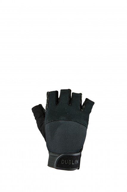 Dublin Adult's Fingerless Cross Country Riding Gloves (Black)